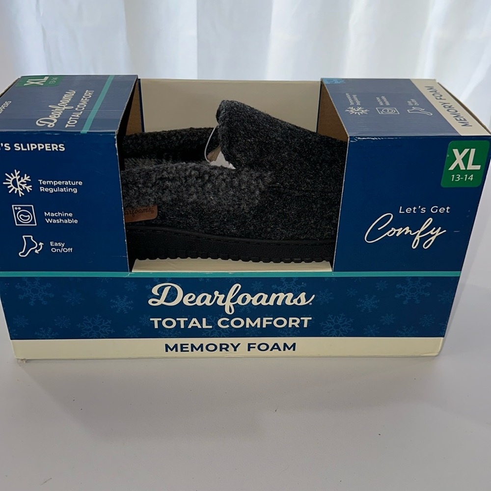 Dearfoam total comfort men's slippers size XL
